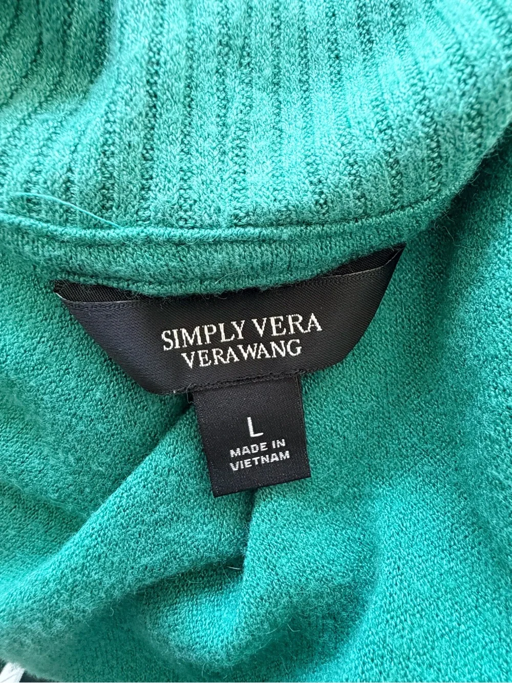 Simply Vera Vera Wang Teal Cowlneck Sweater